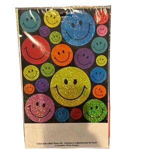 Vintage Sandylion Glitter Smiley Face Stickers New Sealed Rare PPMG4